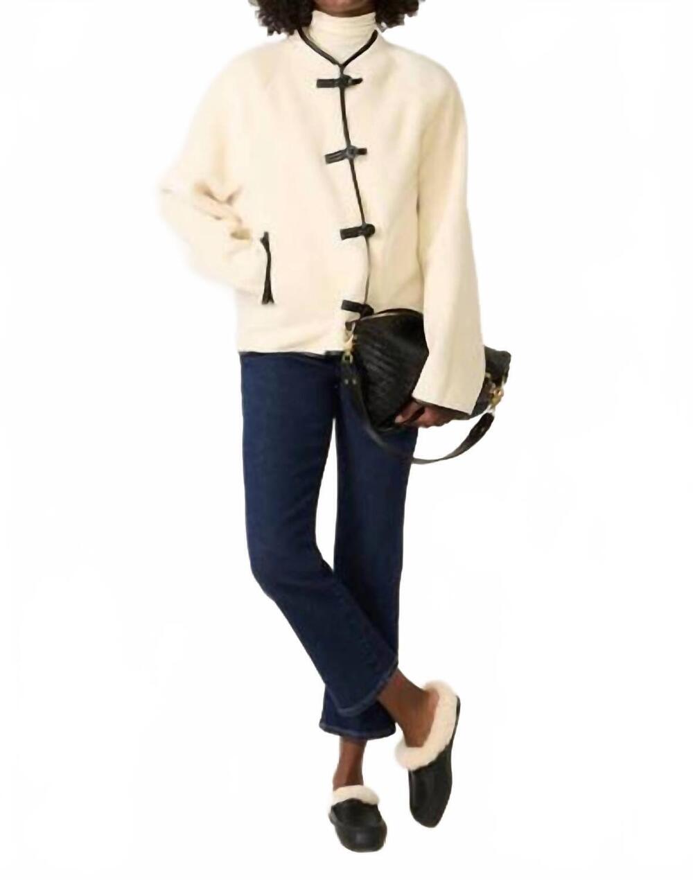 NEW SANCTUARY powder sherpa jacket in chalk